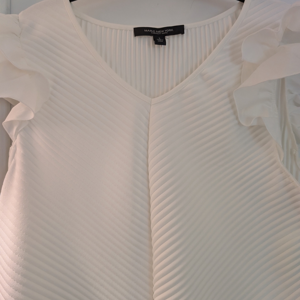 White Ruffled Top by Marc New York